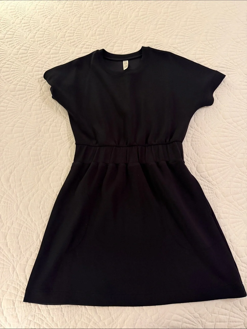 SPANX Black Short-Sleeve Crewneck Mini Dress - Picture 4 of 10